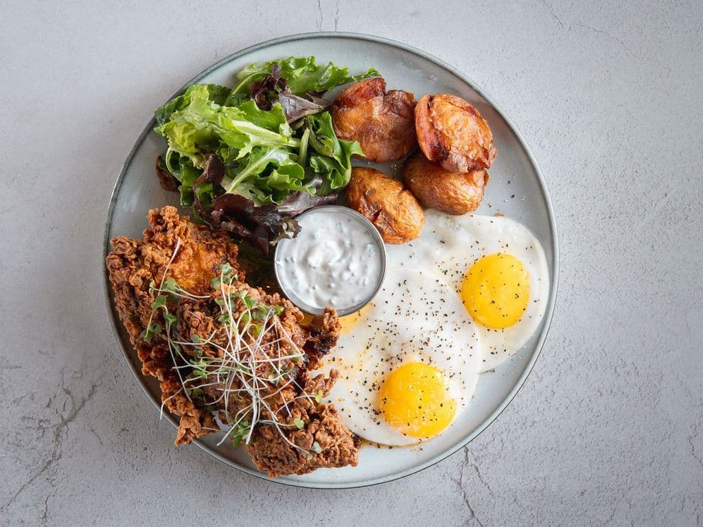 Buttermilk Fried Chicken and Eggs