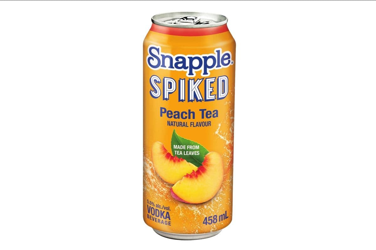 Snapple Spiked Tea - Peach Flavour (1 x 458mL Can)