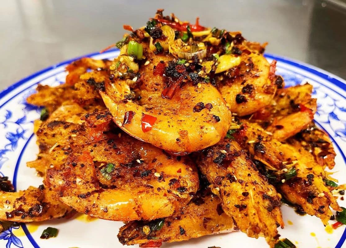 20. Fried Shrimp in Hot and Spicy Sauce (Shrimp Shell and Head Included)