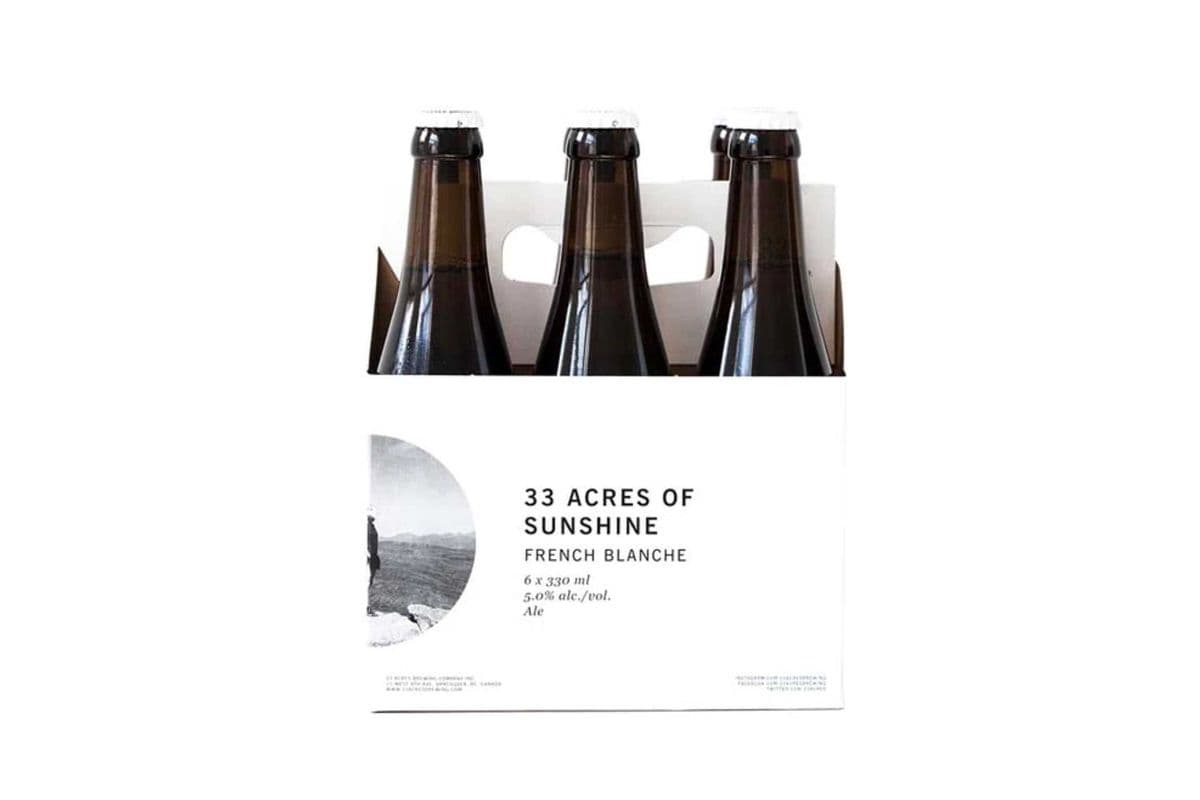 33 Acres of Sunshine French Blanche (6 Pack) (6 x 330 ml Bottles)
