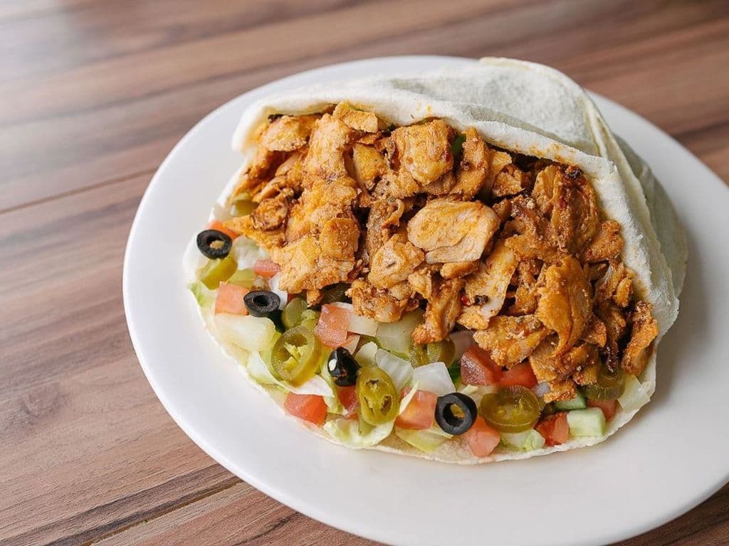 Large Chicken Donair Pita Wrap- OO