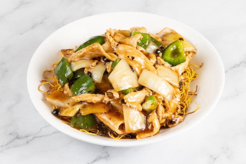 Chicken and Black Bean Sauce Fried Noodle