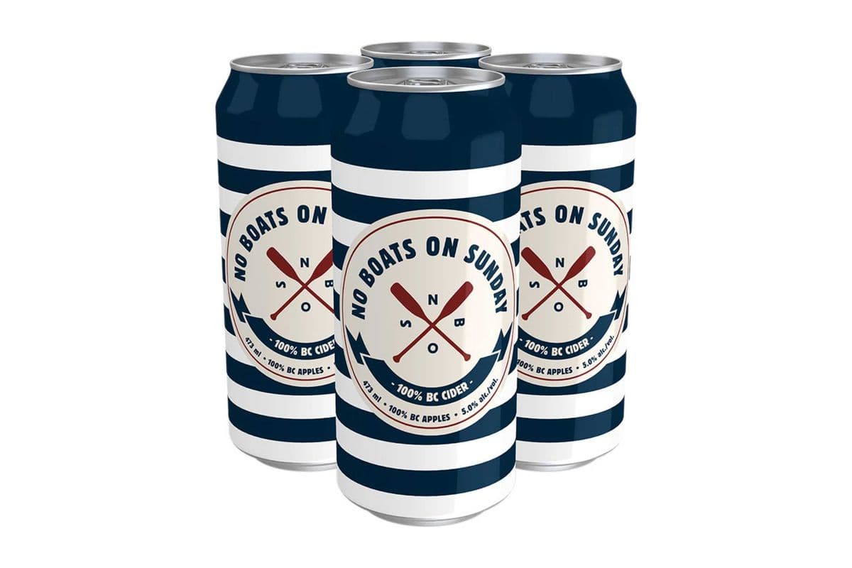 No Boats on Sunday 100% BC Cider (4 Cans) (4 x 473ML)