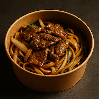 MYST Signature Beef  Stir-Fried Sliced Noodle / 招牌牛肉炒刀削麵便當