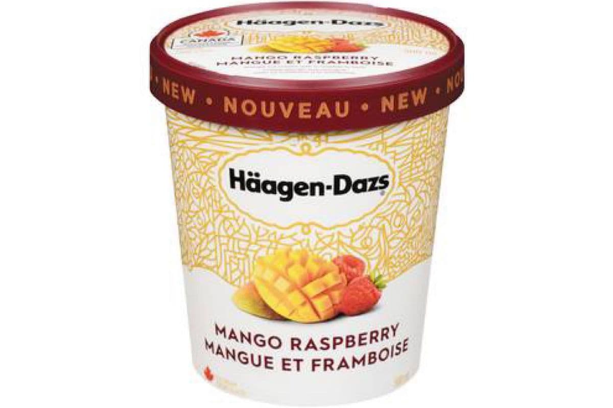 Häagens Dazs (Pot / Jar) - Mangue et Framboise / Mango & Raspberry (450 ml)