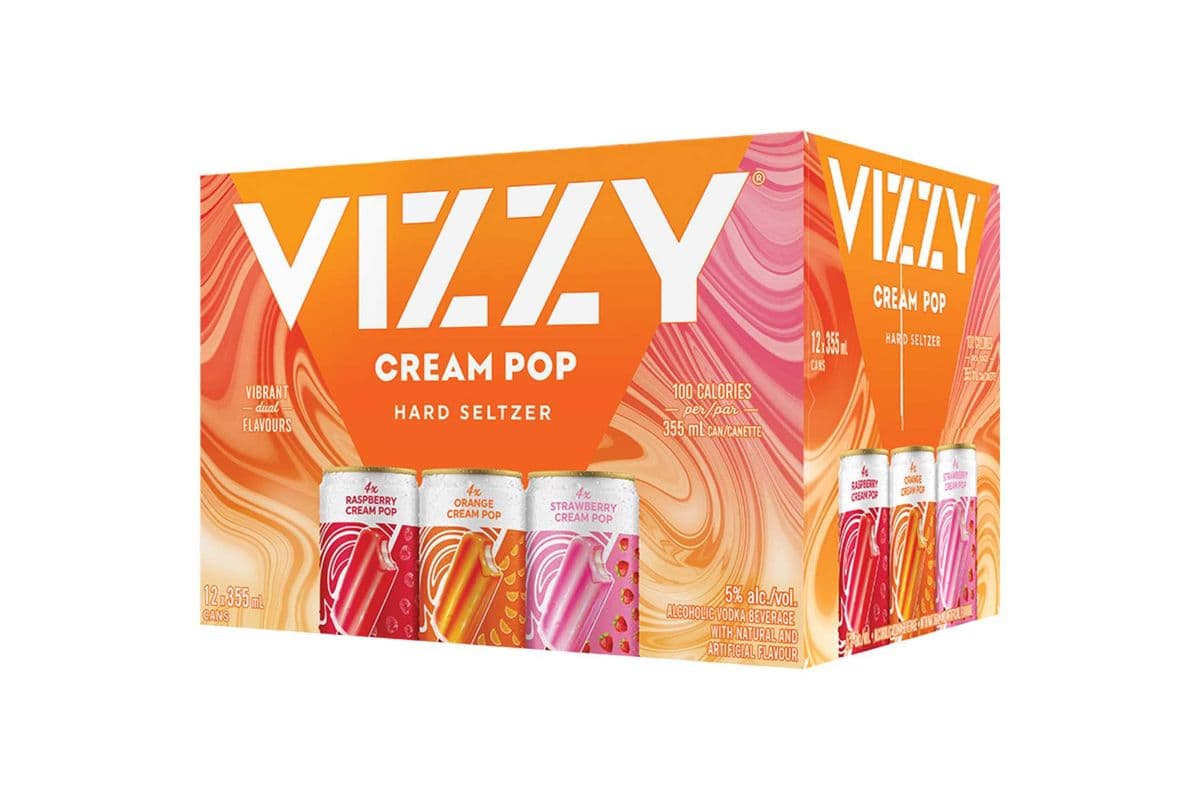 Vizzy Hard Seltzer Cream Pop Variety (12 x 355ml can)