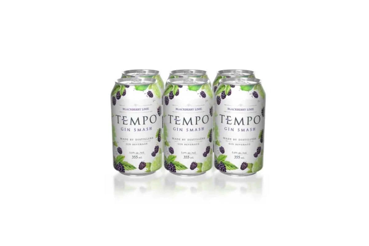 Tempo Gin Smash Blackberry Lime 6 PK CN (6 x 355ml)