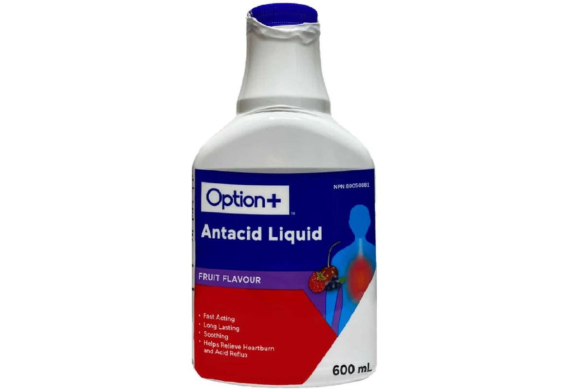 OPTION+ ANTACID LIQUID FRUIT FLAVOR 600ML PACK (600 ML)