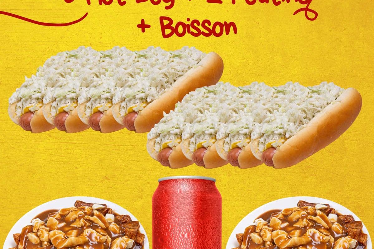 8 Hot-Dog + 2 Poutine + Boisson