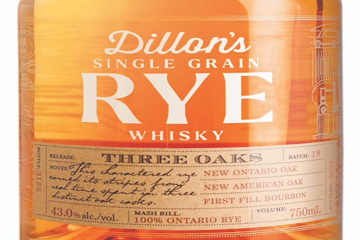 Dillon's Single Grain Rye WHISKY 750ML (1 x 750 ml)