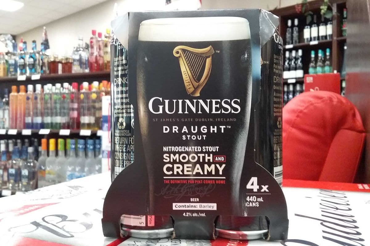 Guiness Draught Stout 4 cans (1 x 4 x 440 ml cans)