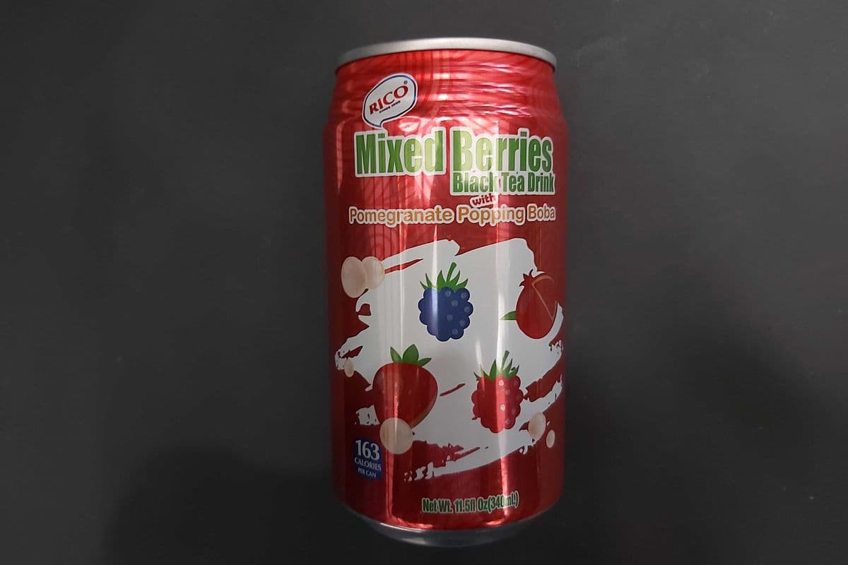 Rico Mixed Berries Black Tea with Pomegrante Popping Boba 340ml