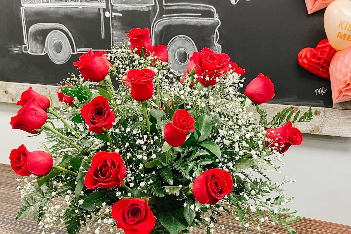 Two Dozen Red Roses Vased (2 doz)