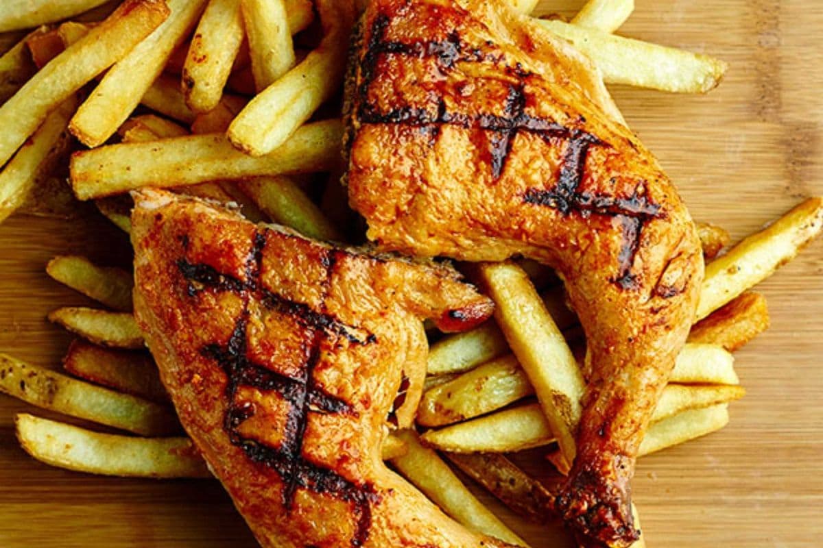 1/4 chicken (Leg and Thigh) with 1 side