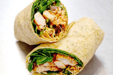 Buffalo Chicken Kale Caesar Wrap