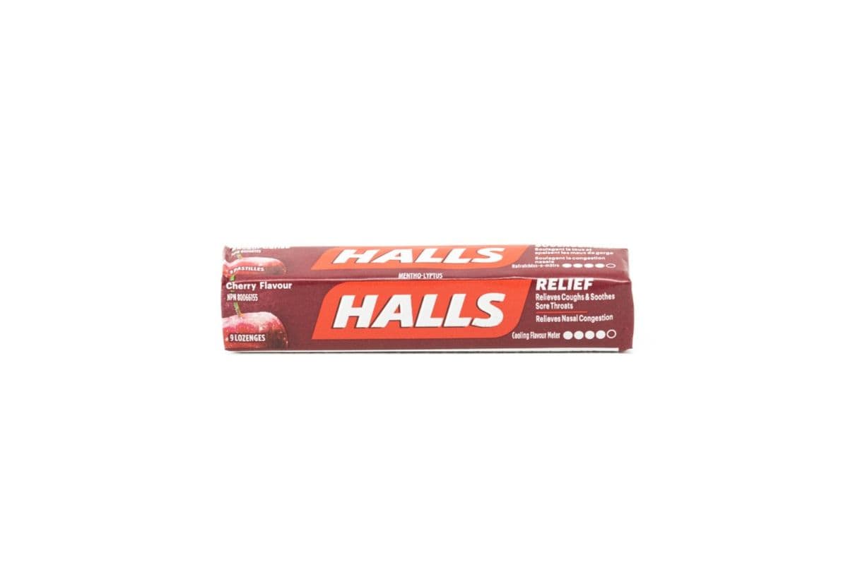 Halls saveur cerise 9 pastilles / Cherry Flavor 9 Lozenges