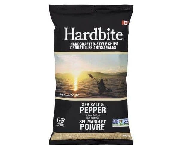 HARDBITE POTATO CHIPS SEA SALT & PEPPER 156G