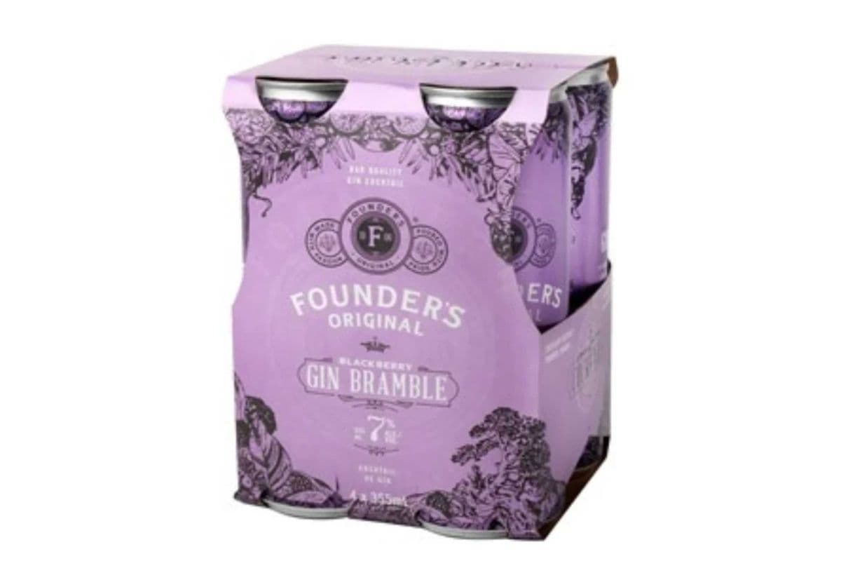 FOUNDER'S ORIGINAL GIN BRAMBLE 4*355ML (1 x 355ML)