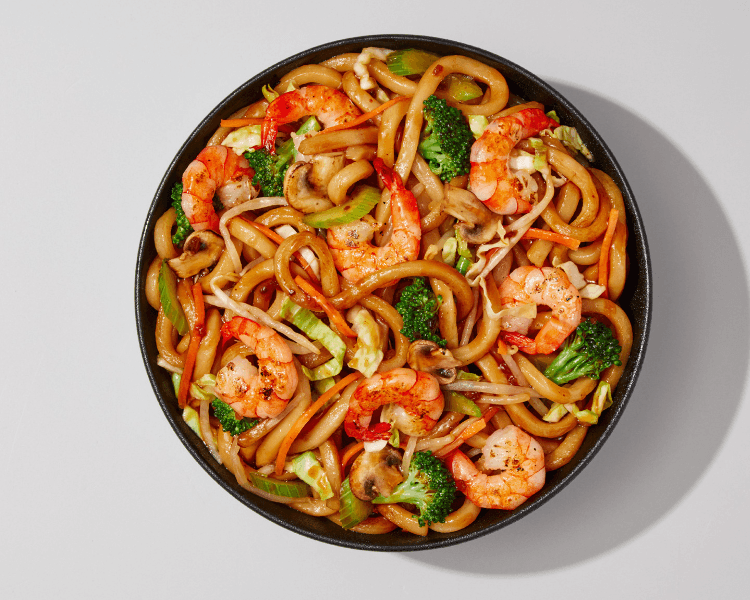Shrimp Teppanyaki with Noodles