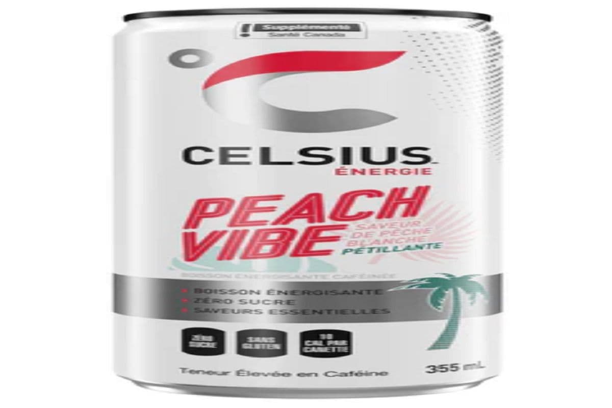 Celsius Peach Vibe Sparkling Energy Drink
