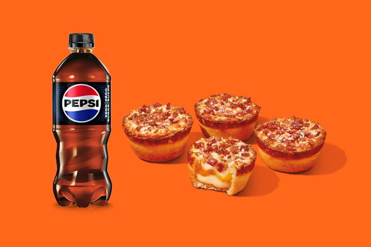 Crazy puffs ™ (4 per order) with one 591ML Pepsi Beverage