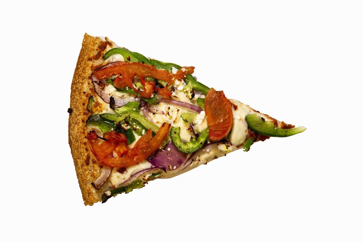 One Vegetable Pizza Slice