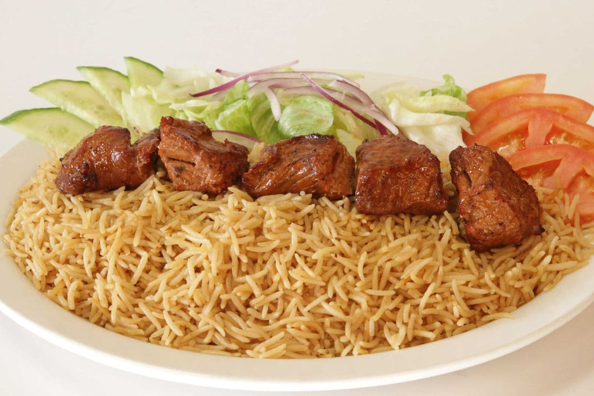#5. Lamb Kabob Platter