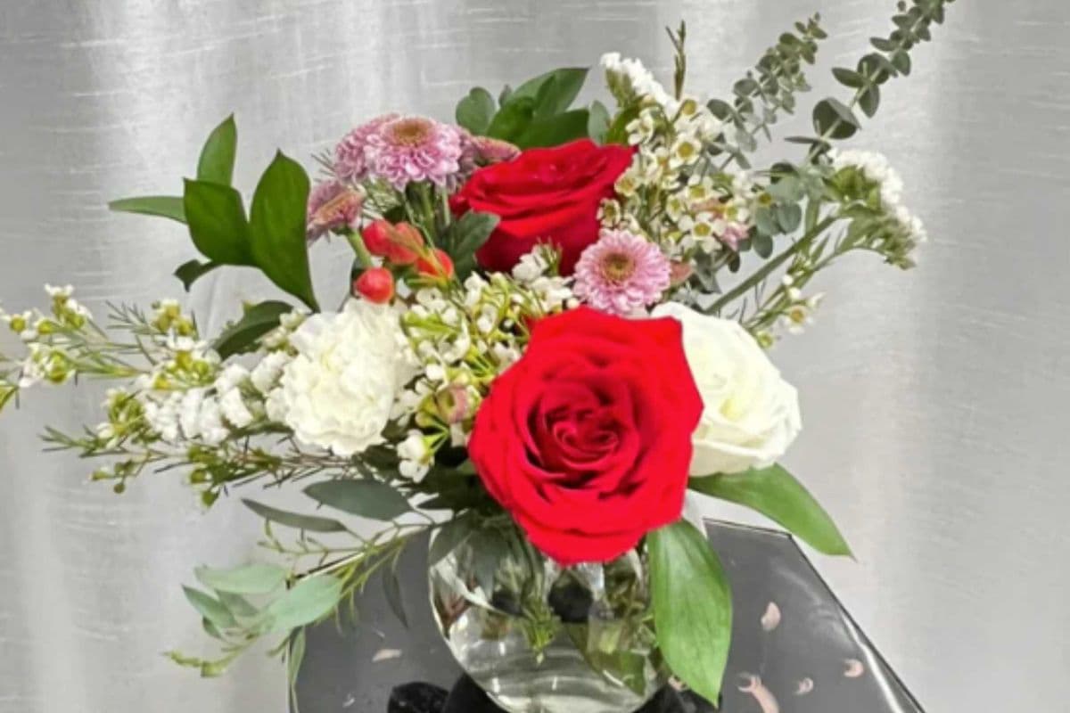 Red Star Vase Arrangement