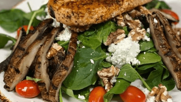 Gluten Free Portobello Salmon Salad