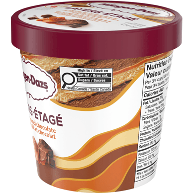 Haagen-Daz Étagé Caramel Salé et Chocolat 414ml/ Haagen-Daz Layers Salted Caramel Chocolate 414ml