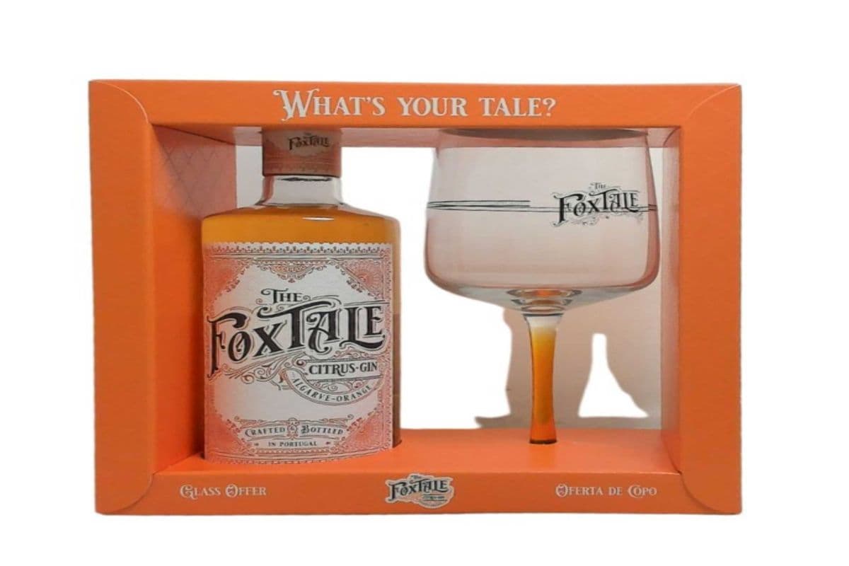 THE FOXTALE CITRUS GIN WITH GLASS GIFT PACK(750ML) (1 x 750 ML)