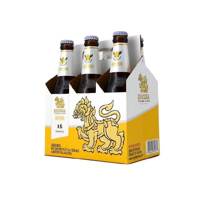 Singha Thai Beer (6 Bottles) (6 x 355ml Bottles)