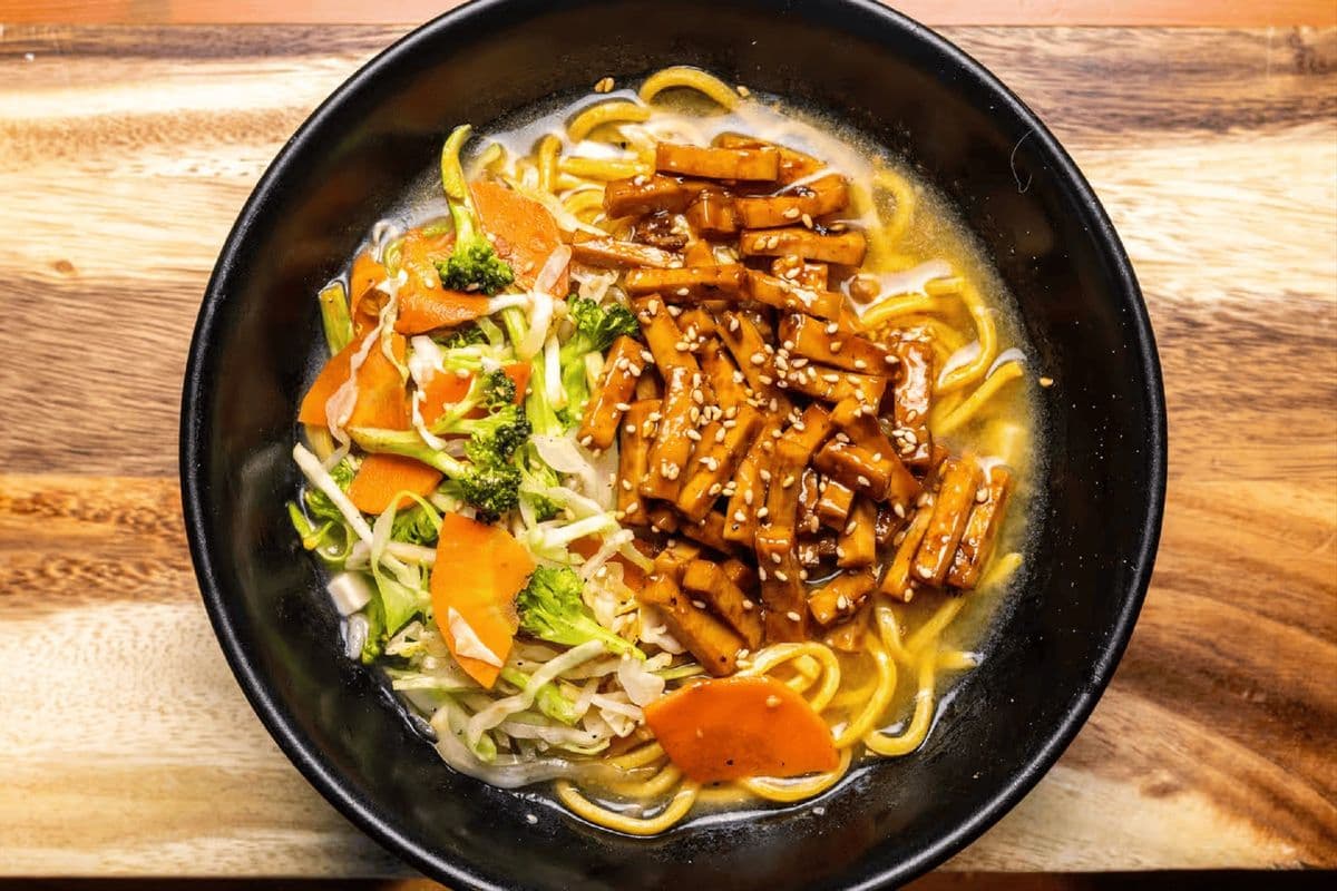 Teriyaki Tofu Noodle Miso Soup Bowl