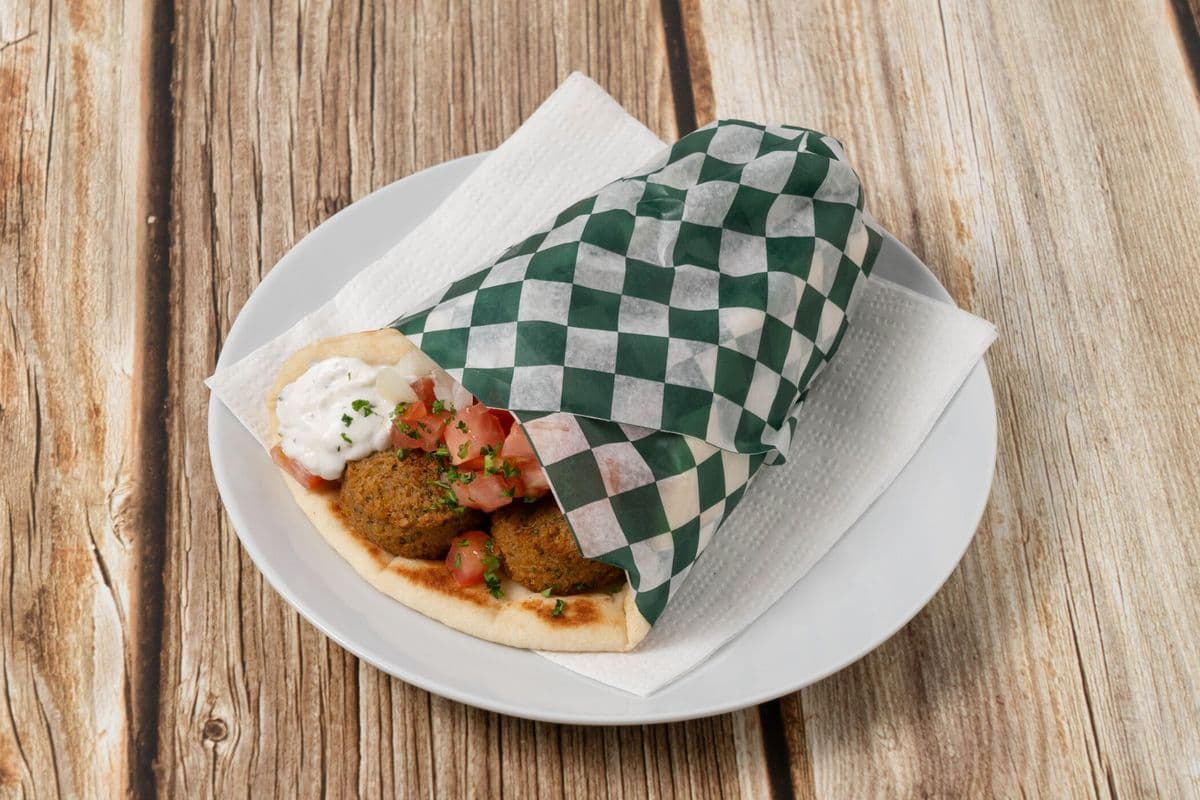 Homemade Falafel Pita Wrap