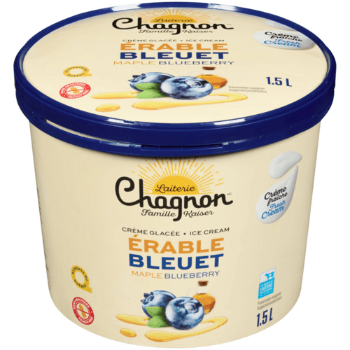 Chagnon Créme Bleuet Érable Glacée 1.5L/ Chagnon  Maple Blueberry Ice Cream 1.5 L