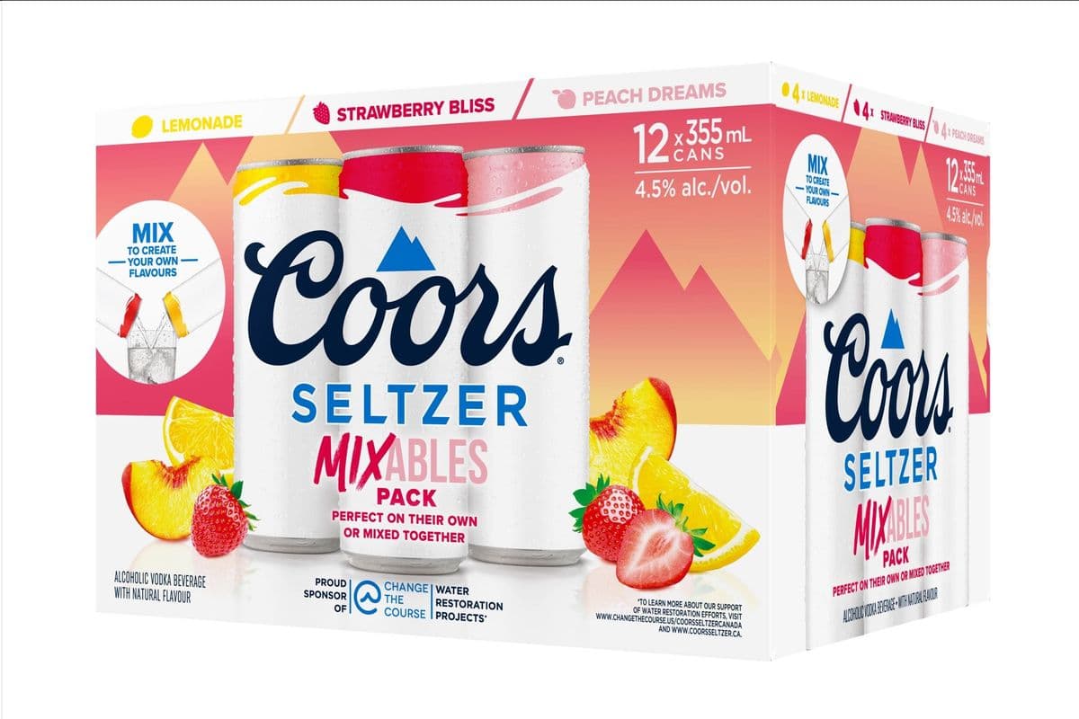Coors Seltzer Mixables Pack, 12x355ml cans (12 x 355ml Cans)