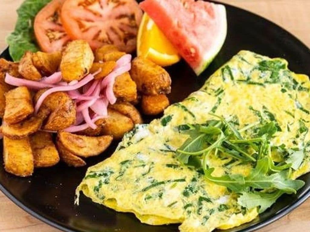 Omelette d'épinards et cheddar / Spinach and Cheddar Omelette