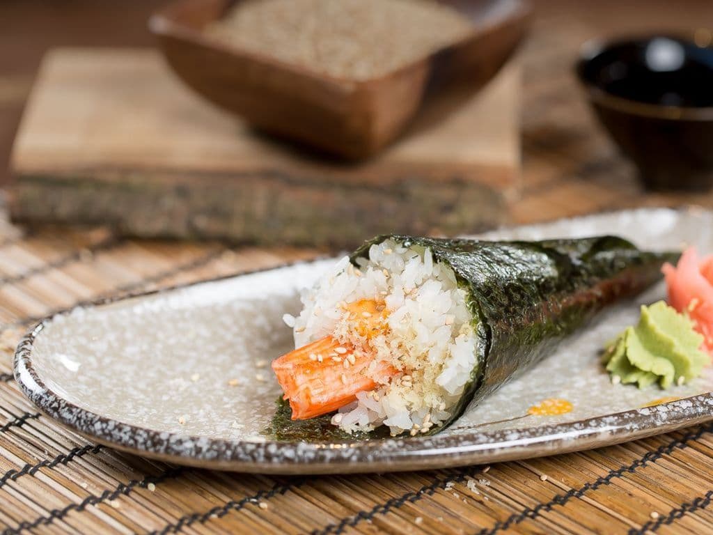 Spicy Crab Meat Handroll