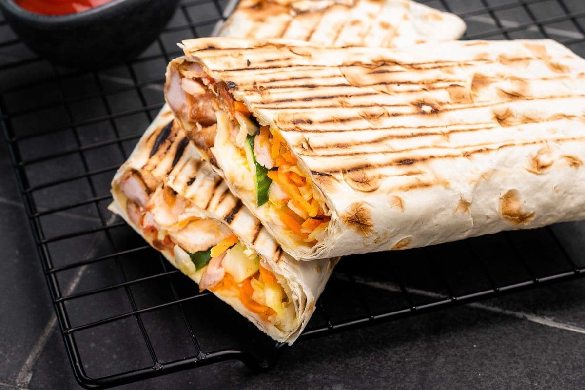 Chicken Saj Wrap