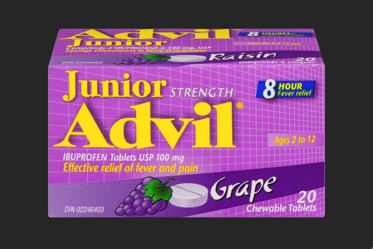 Advil Junior Chewable Grape 20 Pack