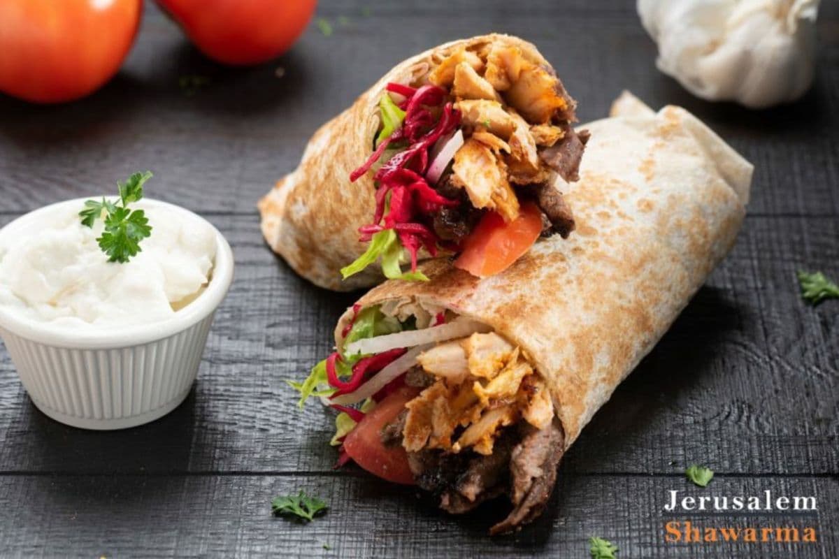 Shawarma Mix Wrap (Beef & Chicken) with Everything Topping Combo