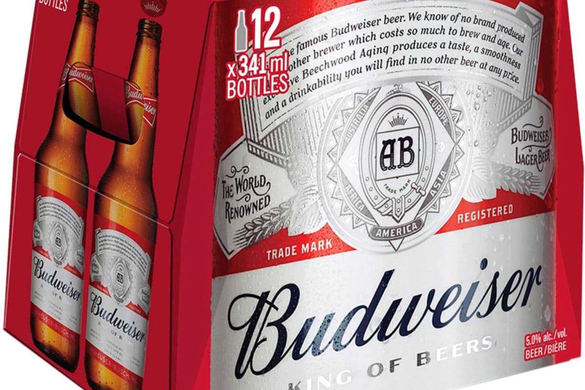 Budweiser 12 pack bottles (12 x 341Ml Bottles)