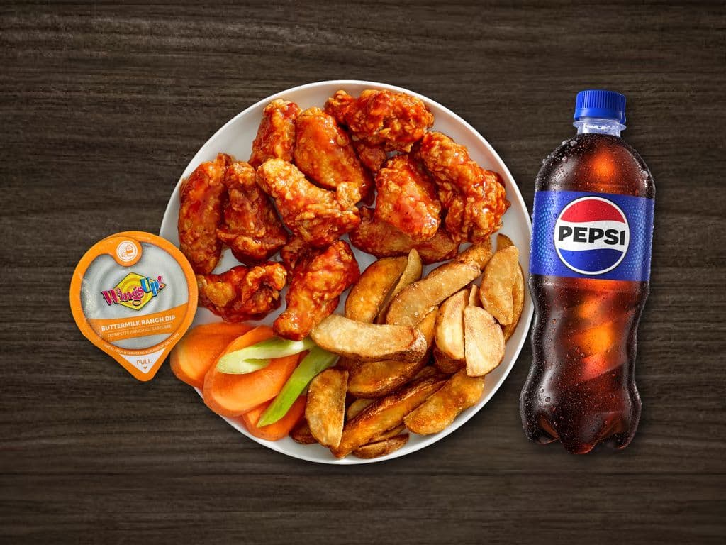 Wing Meal Combo - With A Drink