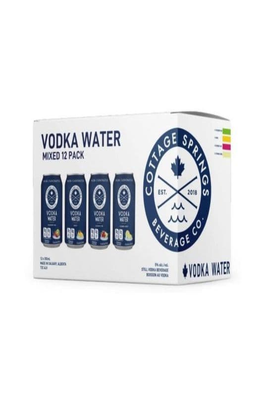 Cottage Springs Vodka Water Variety Pack (12 Cans) (1 x 355ML)