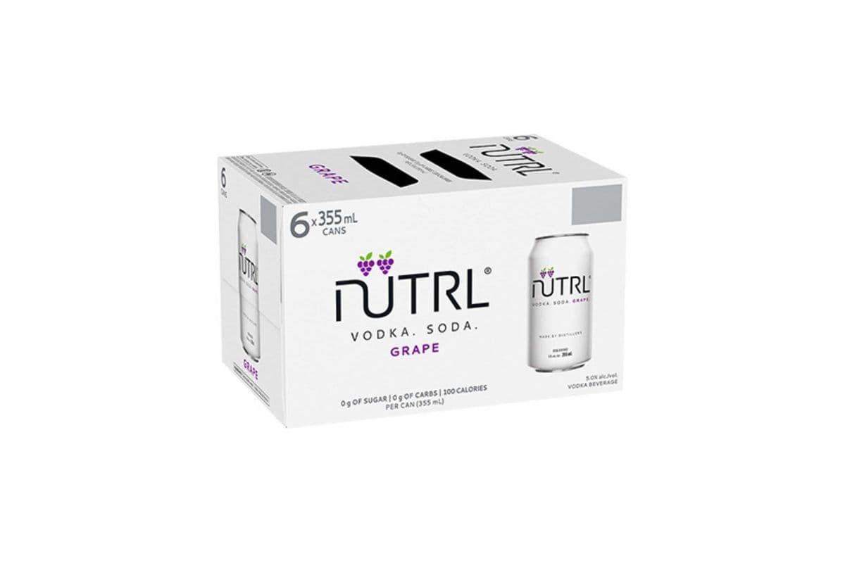 Nutrl Vodka Soda Grape (6 Cans) (1 x 6x355ML)