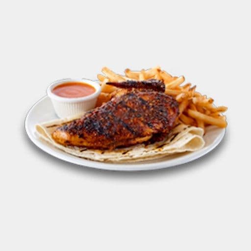 Repas quart de poitrine de poulet saveur piri piri / Quarter chicken breast meal piri piri flavor