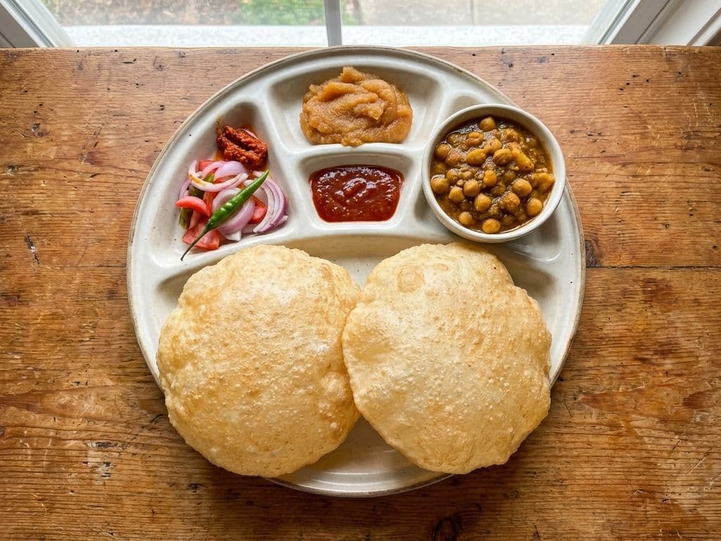 Channa Bhatura → Chickpea & Fried Bread Combo