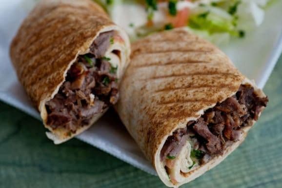 Veal and Lamb Shawarma on Pita Bread (Wrap)
