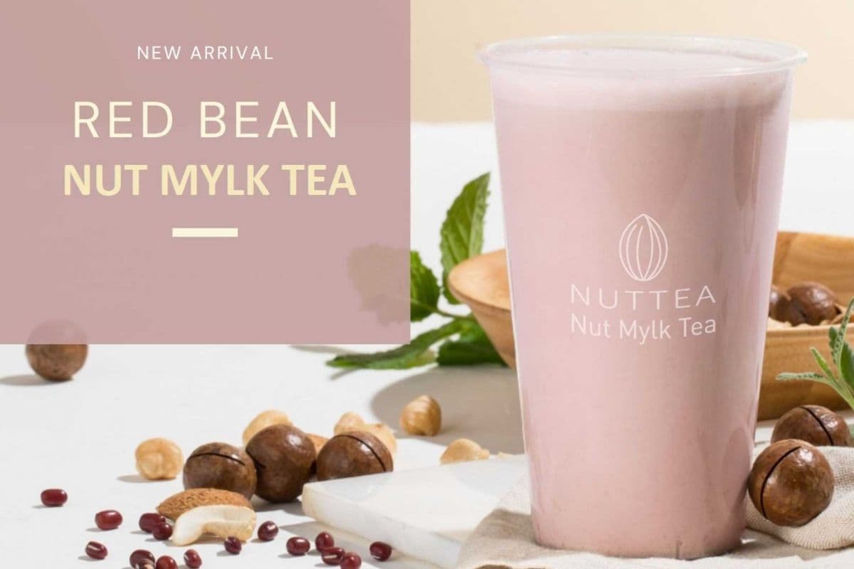Red Bean Nut Mylk Tea