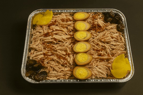 Platter House Special Shredded Chicken Rice ( incl. Eggs) / 歡樂餐 招牌雞肉飯(附蛋)圖片僅供參考